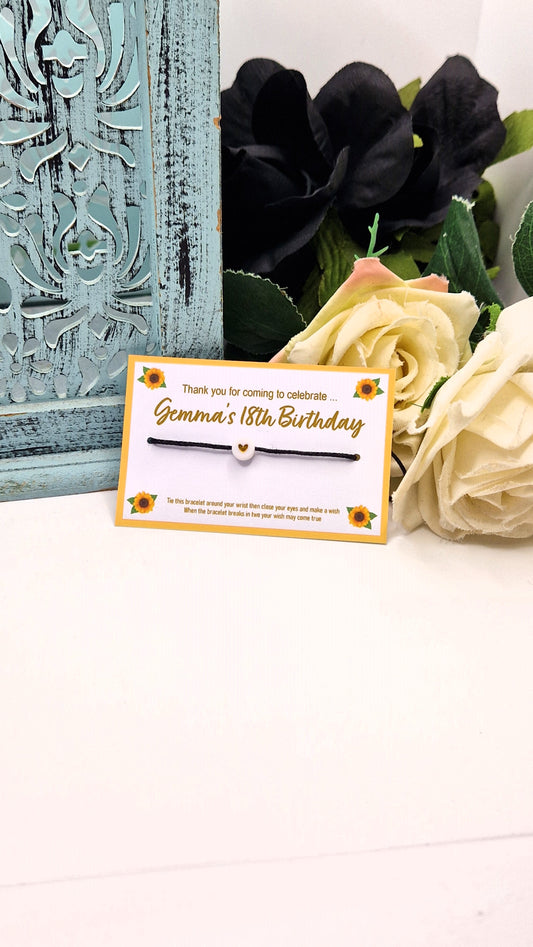 Sunflower Birthday Wish Bracelet