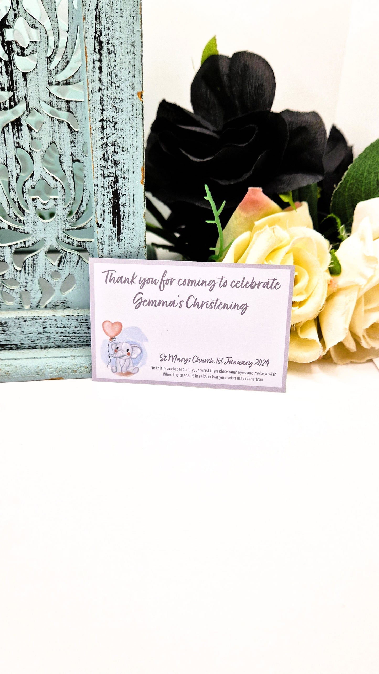 Elephant Christening Wish Bracelets