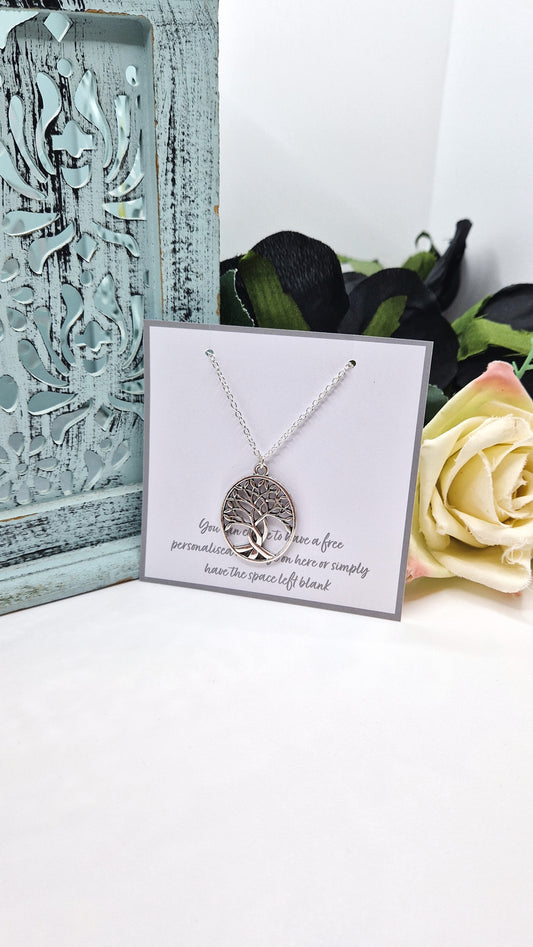 Oval Tree Of Life Plated Necklace