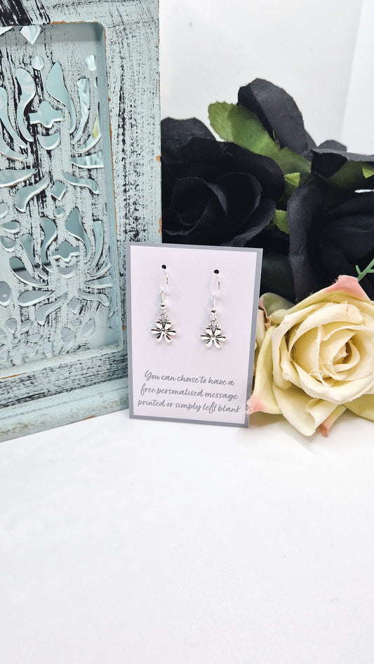 Flower Silver Plated Earrings