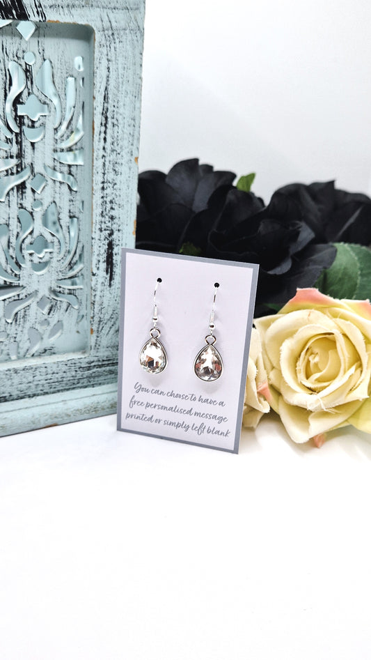 April Silver Plated Earrings