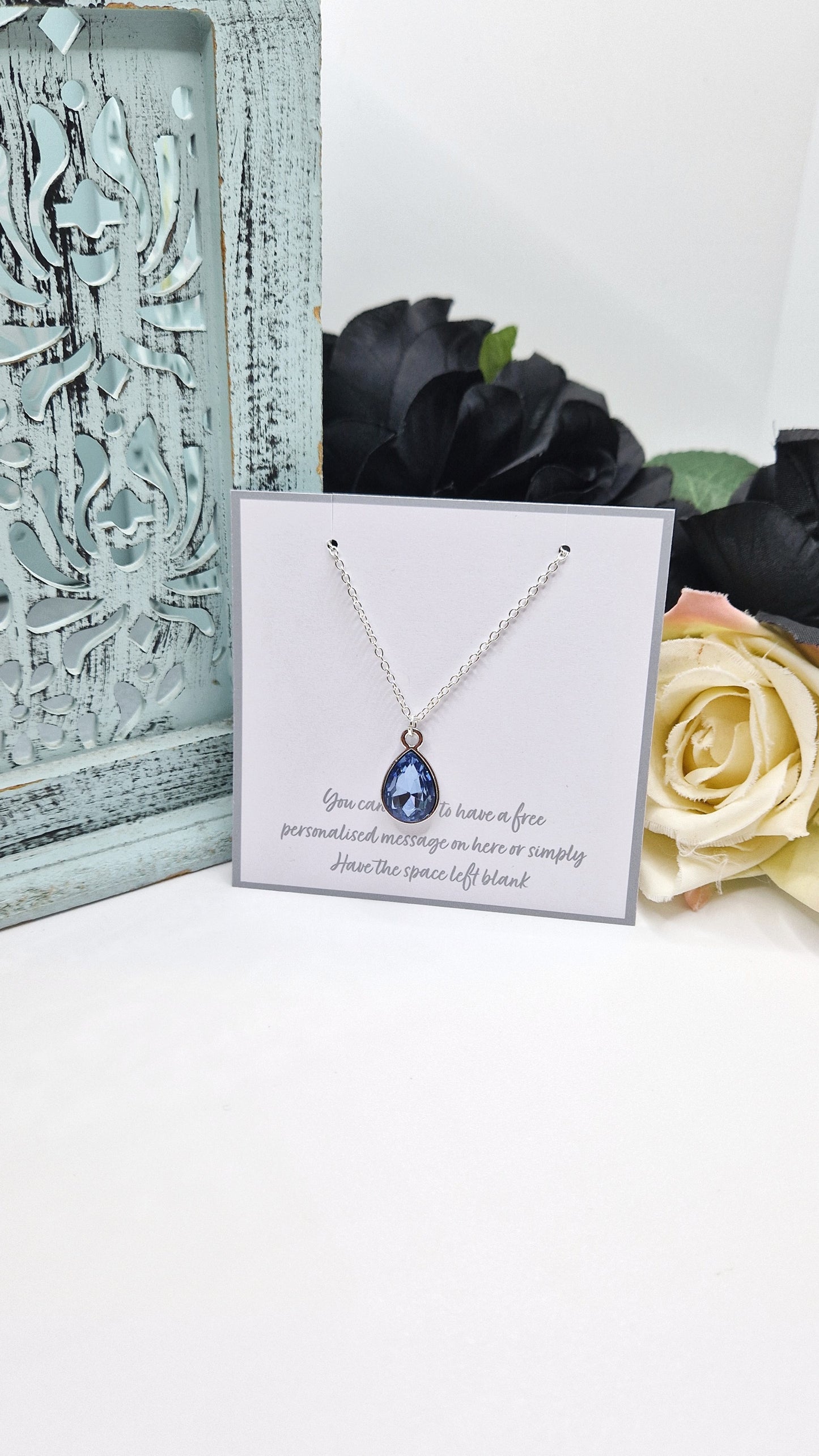 June Birthstone Silver Plated Necklace