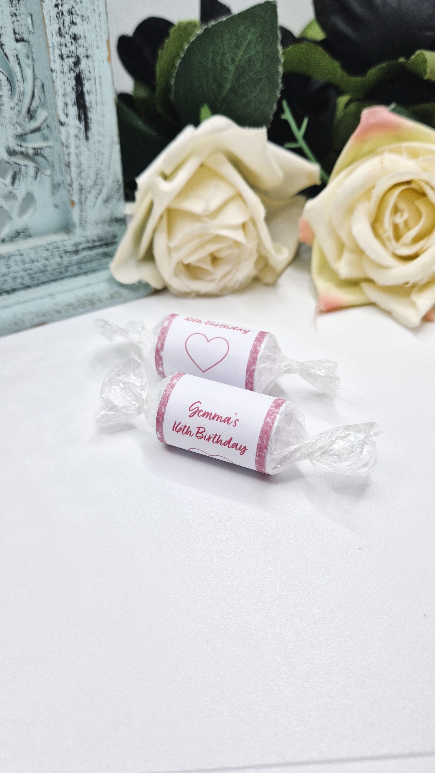 Pink Glitter Birthday Love Hearts