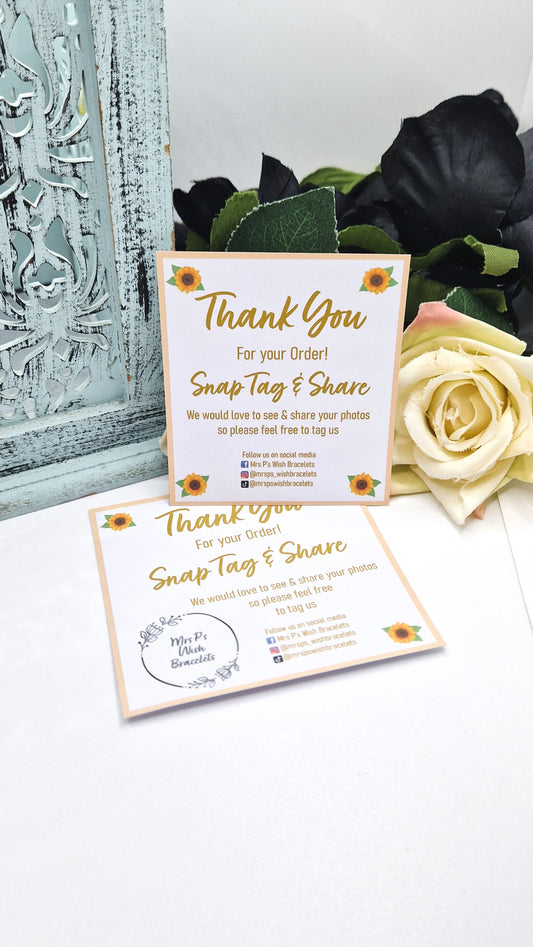 Sunflower Snap Tag Share Cards