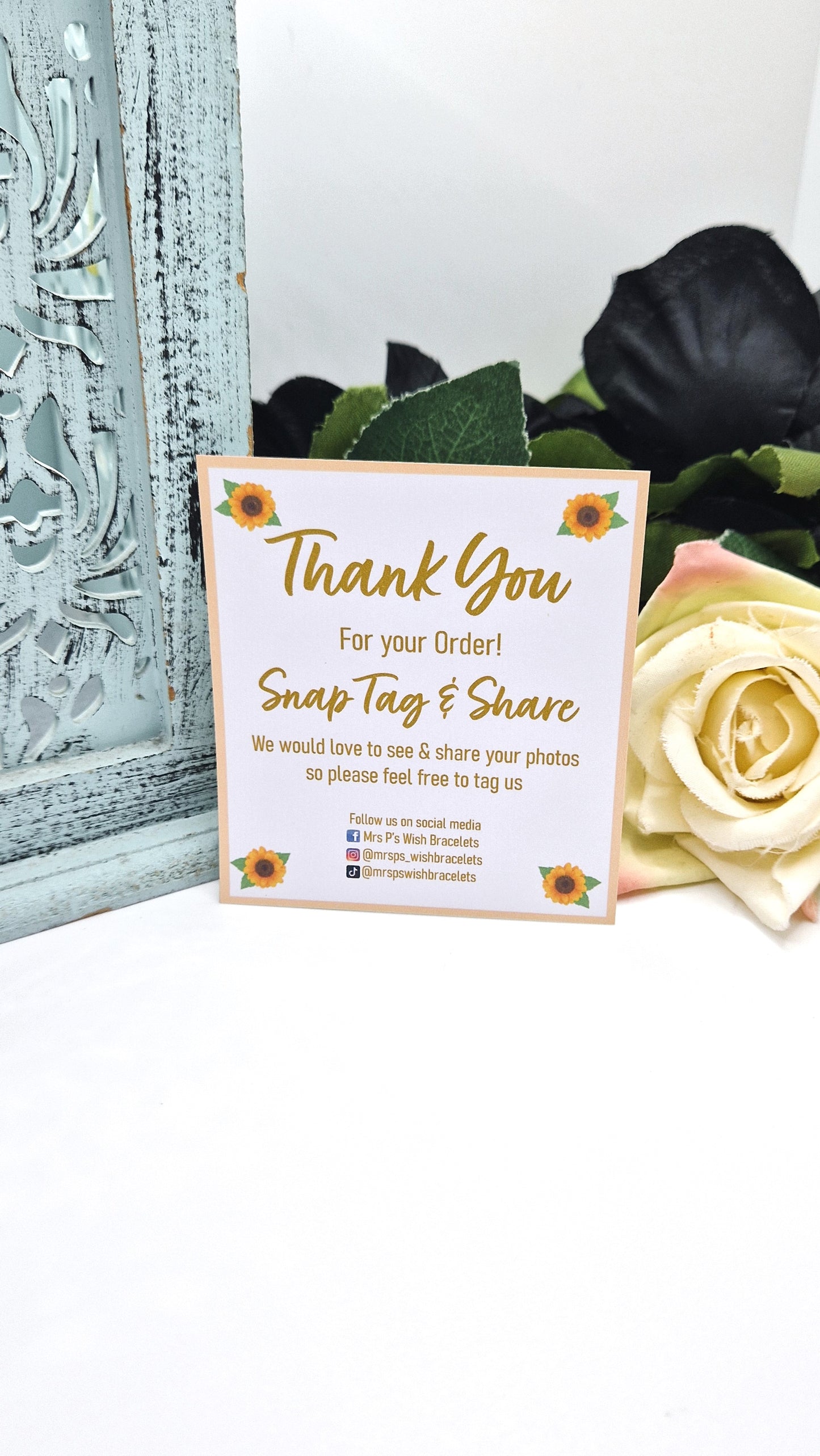 Sunflower Snap Tag Share Cards