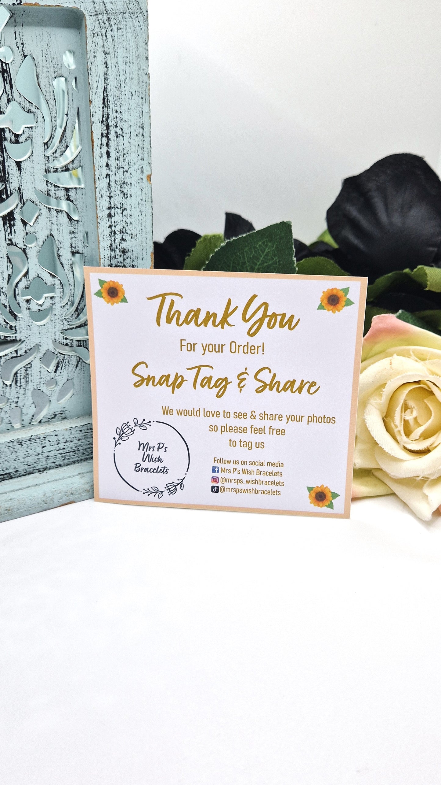 Sunflower Snap Tag Share Cards