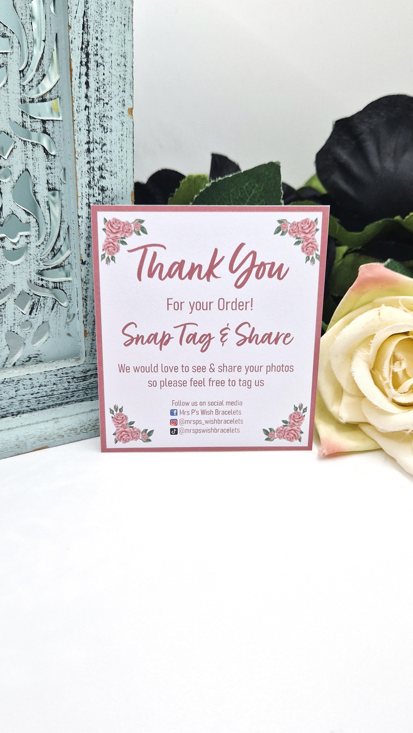 Rose Snap Tag Share Cards