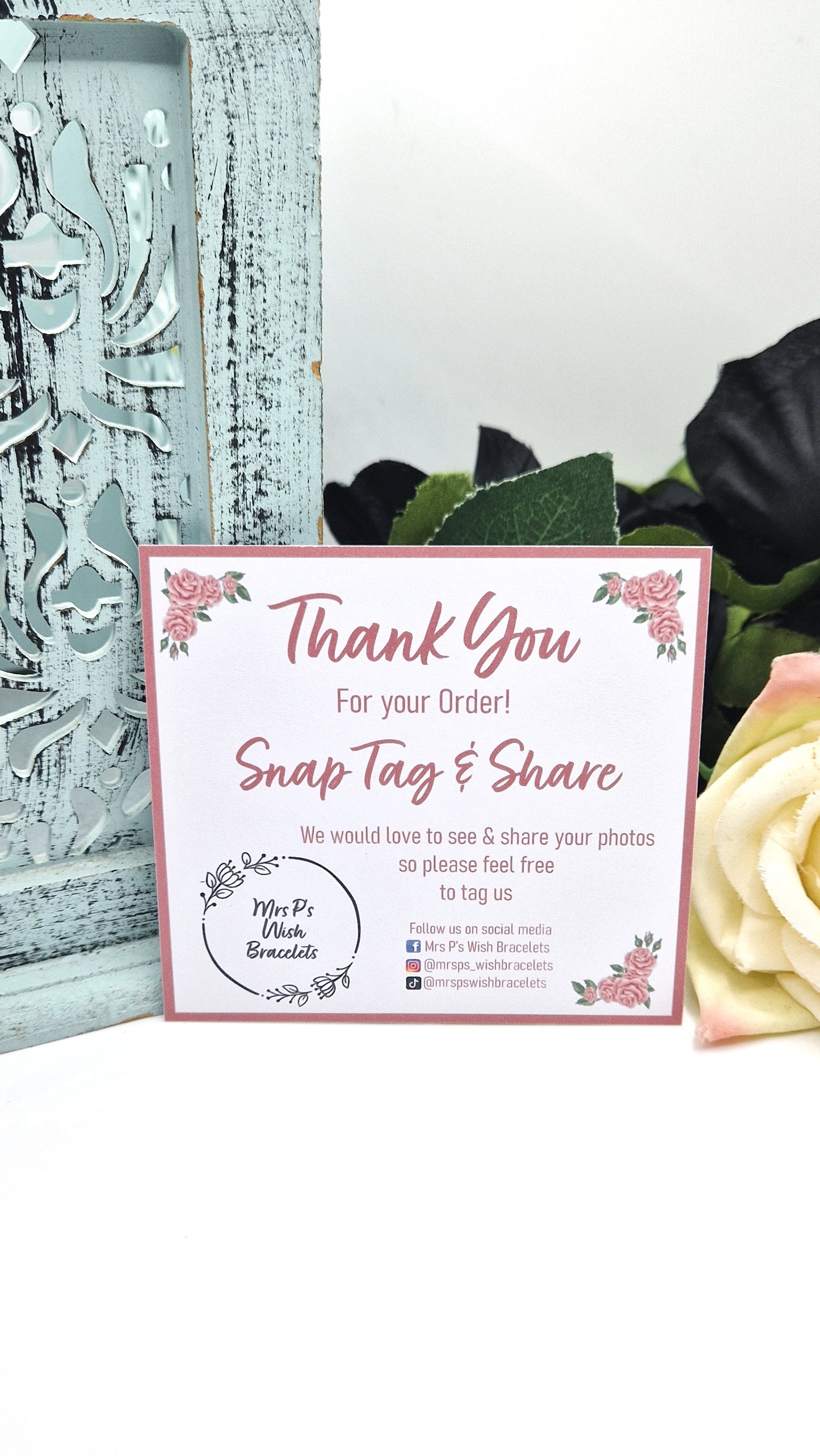 Rose Snap Tag Share Cards