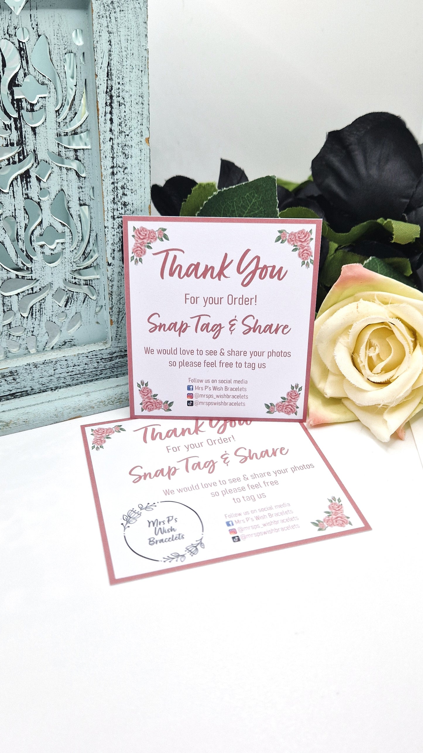 Rose Snap Tag Share Cards