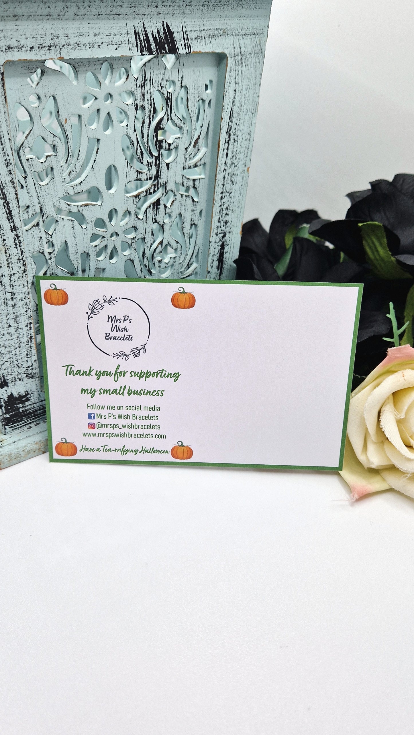 Pumpkin Logo Halloween Tea Business Cards