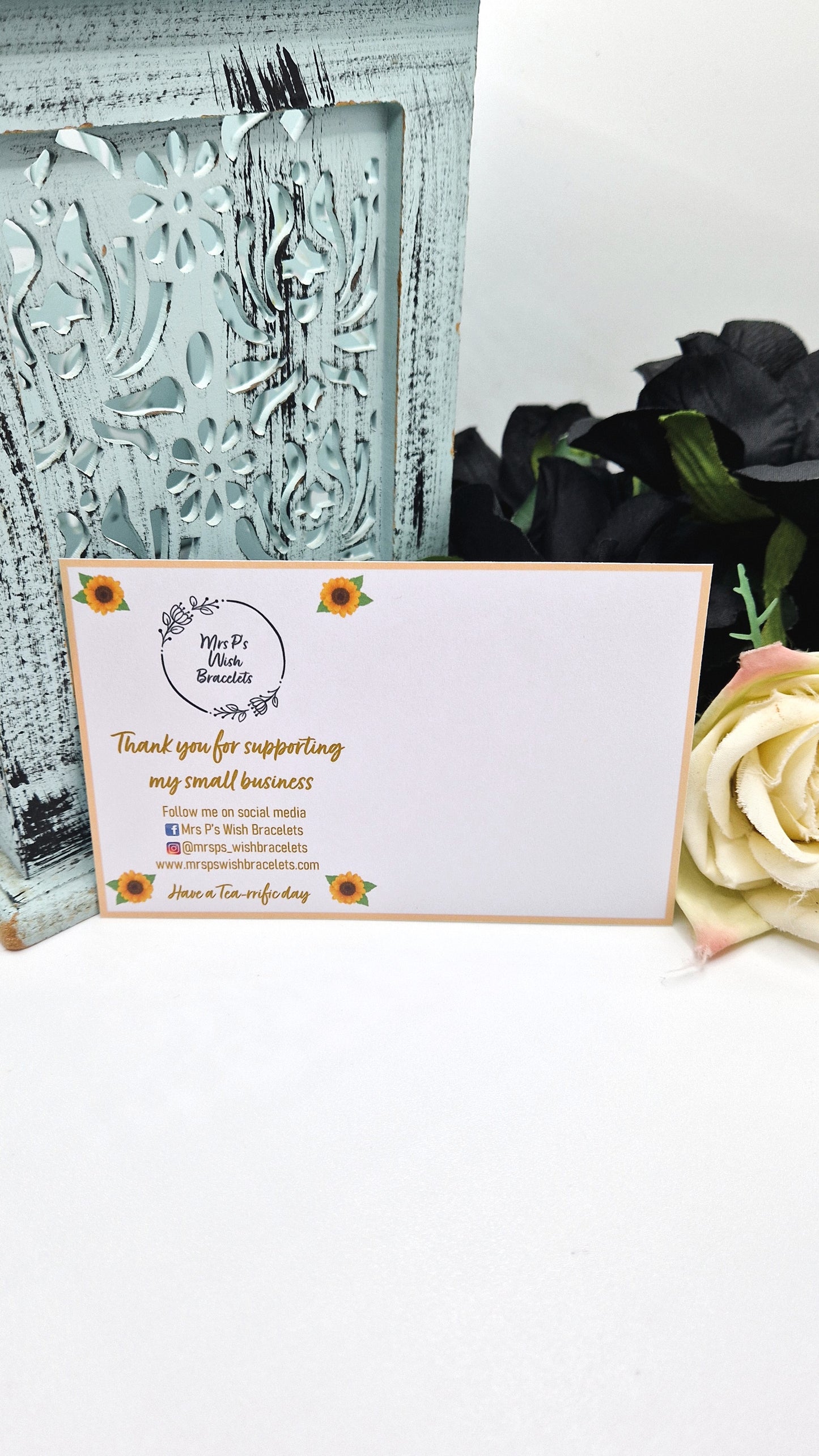 Sunflower Logo Tea Business Cards