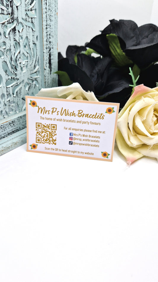 QR Sunflower Business Cards