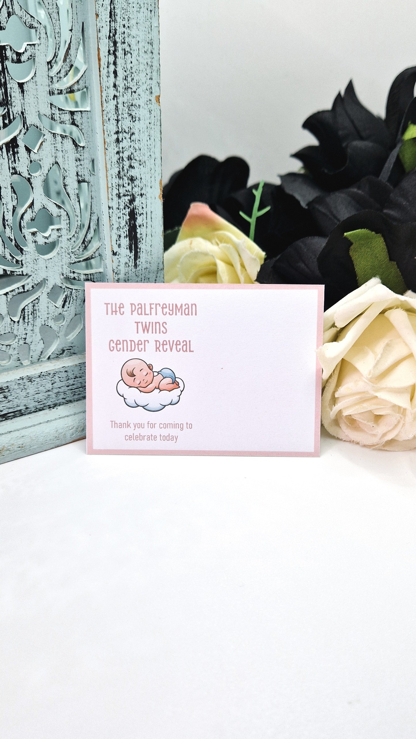 Twin Cloud Gender Reveal Chocolate Favours