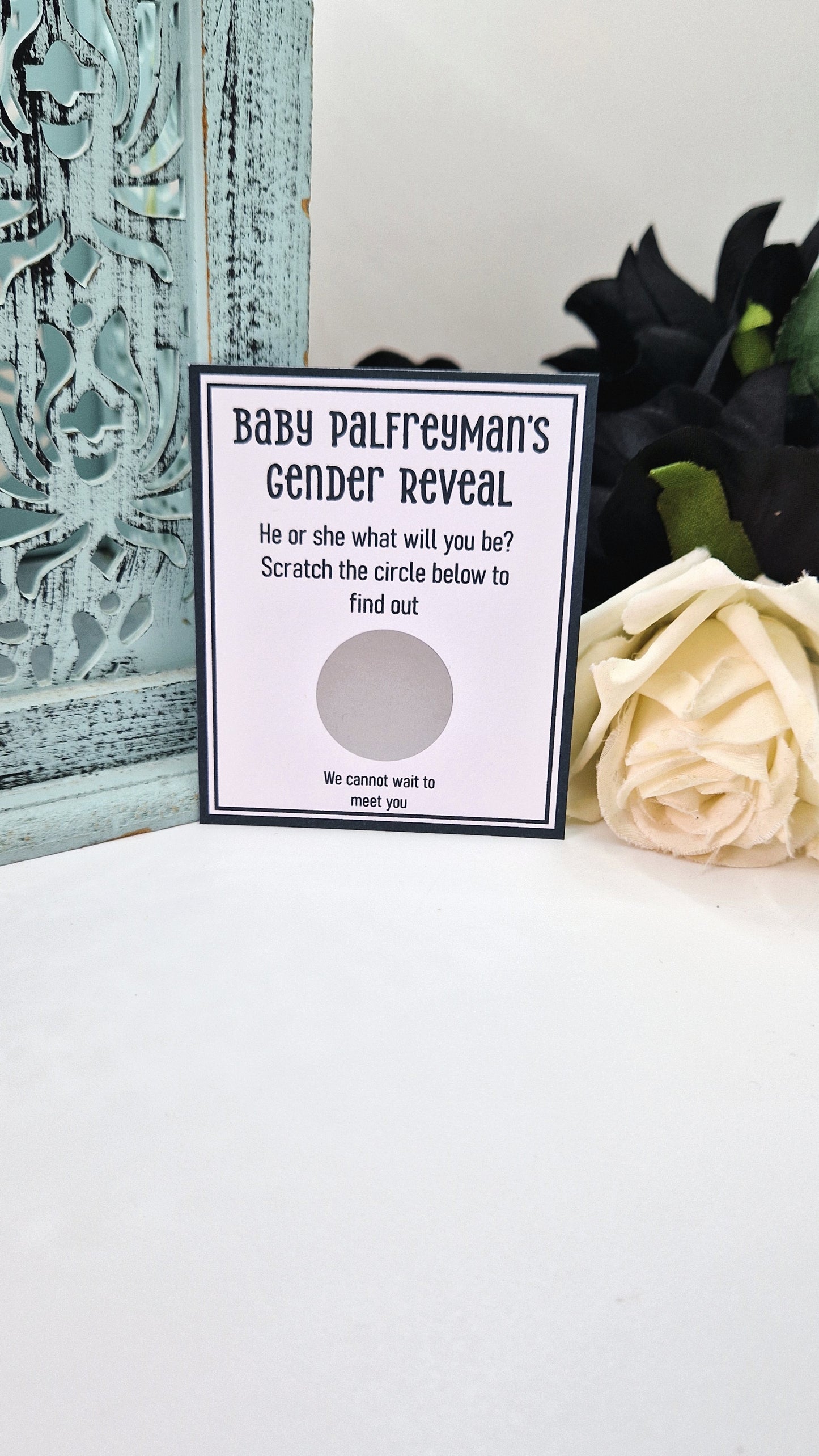 Minimalist Gender Reveal Scratch Cards